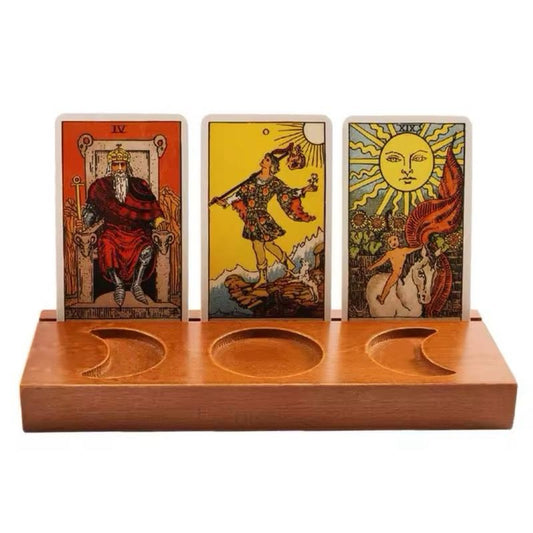 Soporte Místico de Madera para Cartas del Tarot