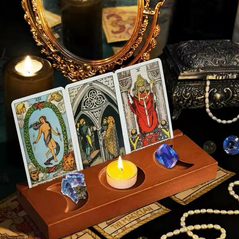 Soporte Místico de Madera para Cartas del Tarot