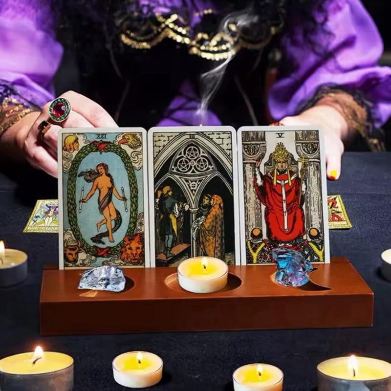Soporte Místico de Madera para Cartas del Tarot